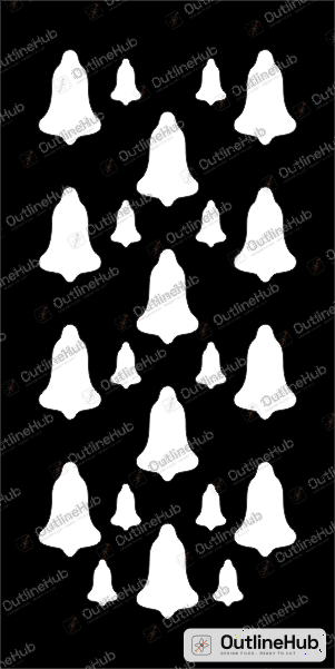 Bell Pattern Jaali Panel laser cutting design file – CDR DXF SVG