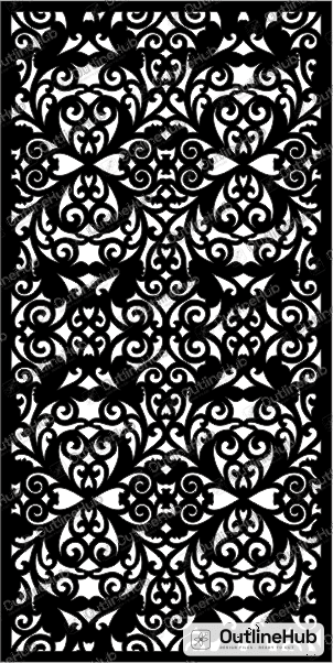 Swirl Jaali Design for Partition: Material and Cutting Guide – OutlineHub