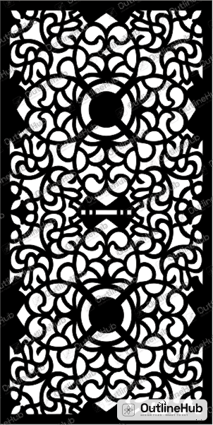 Floral Jaali Design for Partition Laser Cutting – OutlineHub